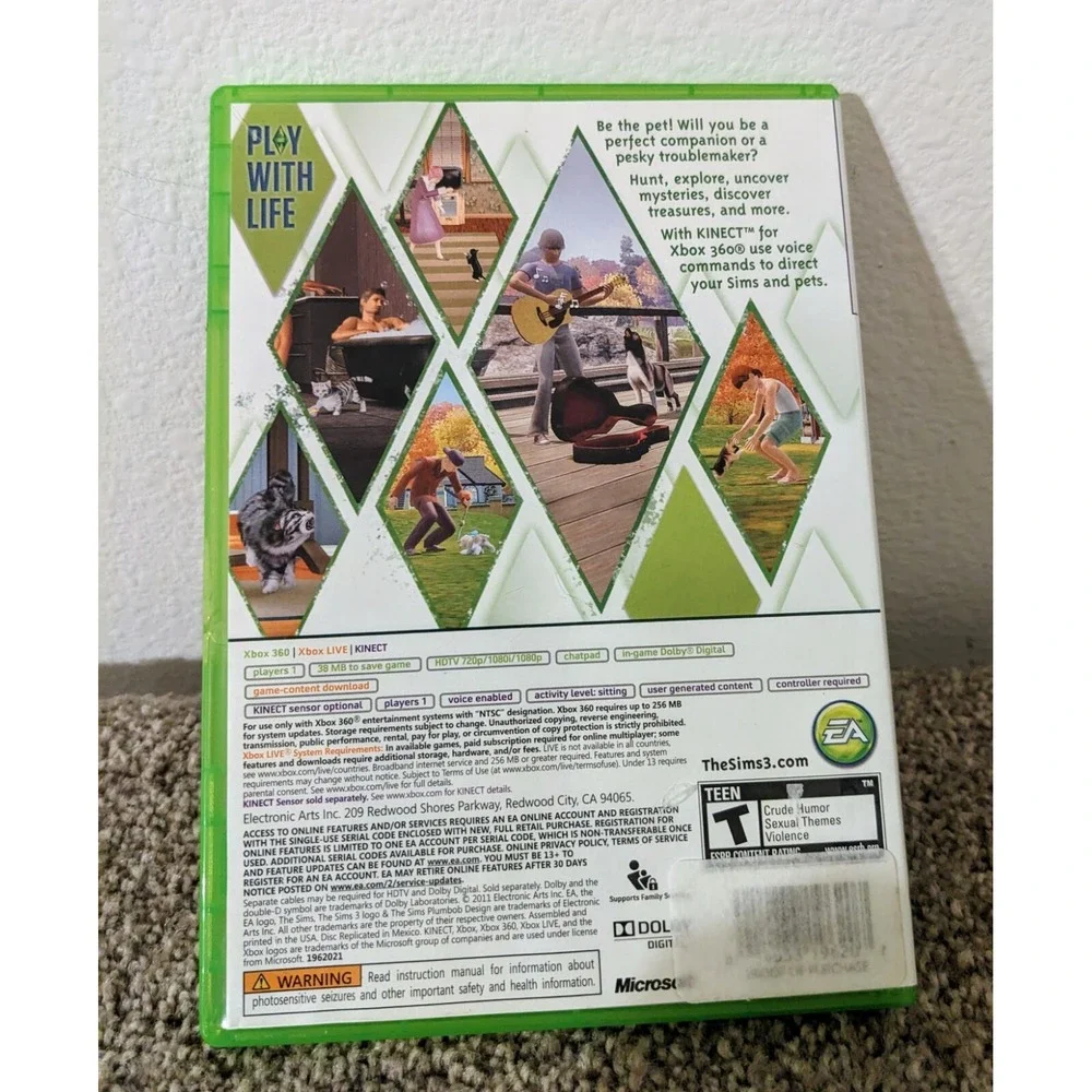 The Sims 3: Pets -- Limited Edition (Microsoft‎ Xbox 360, 2011)